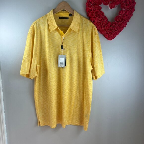 Greg Norman Signature Series Men's Golf Inspired Shirt XL Yellow - Picture 1 of 8